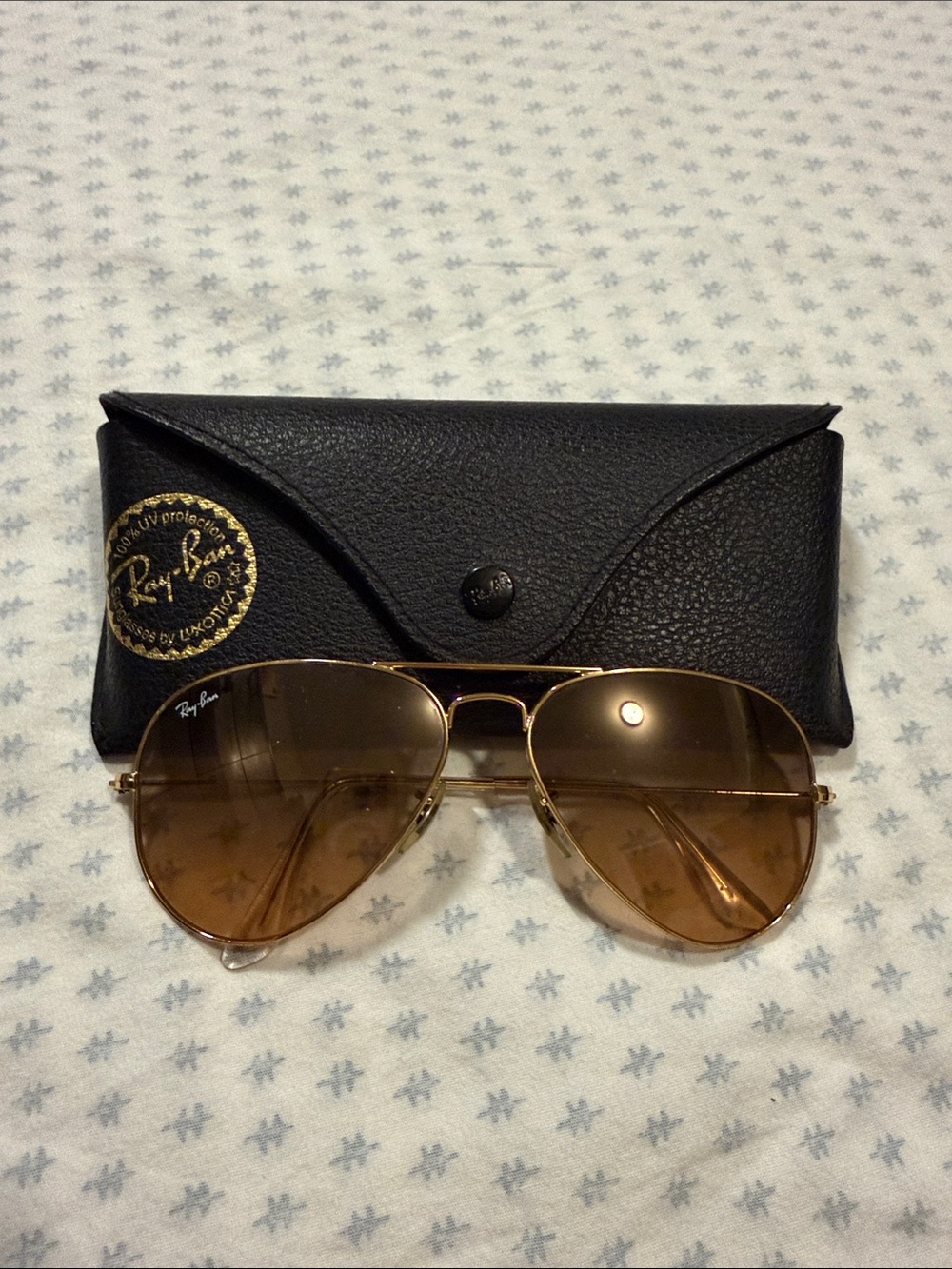 Ray-Ban Aviator Sunglasses in Gold with Brown Lenses